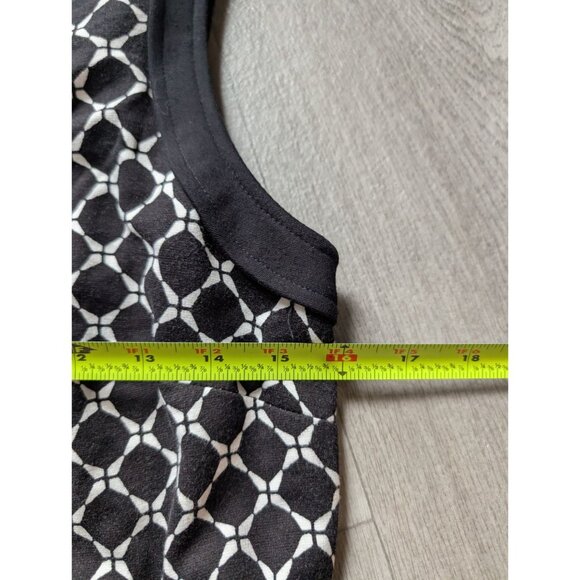 Talbots Womens Sleeveless Black & White Geometric Patterned Dress Size 12P - Picture 7 of 7